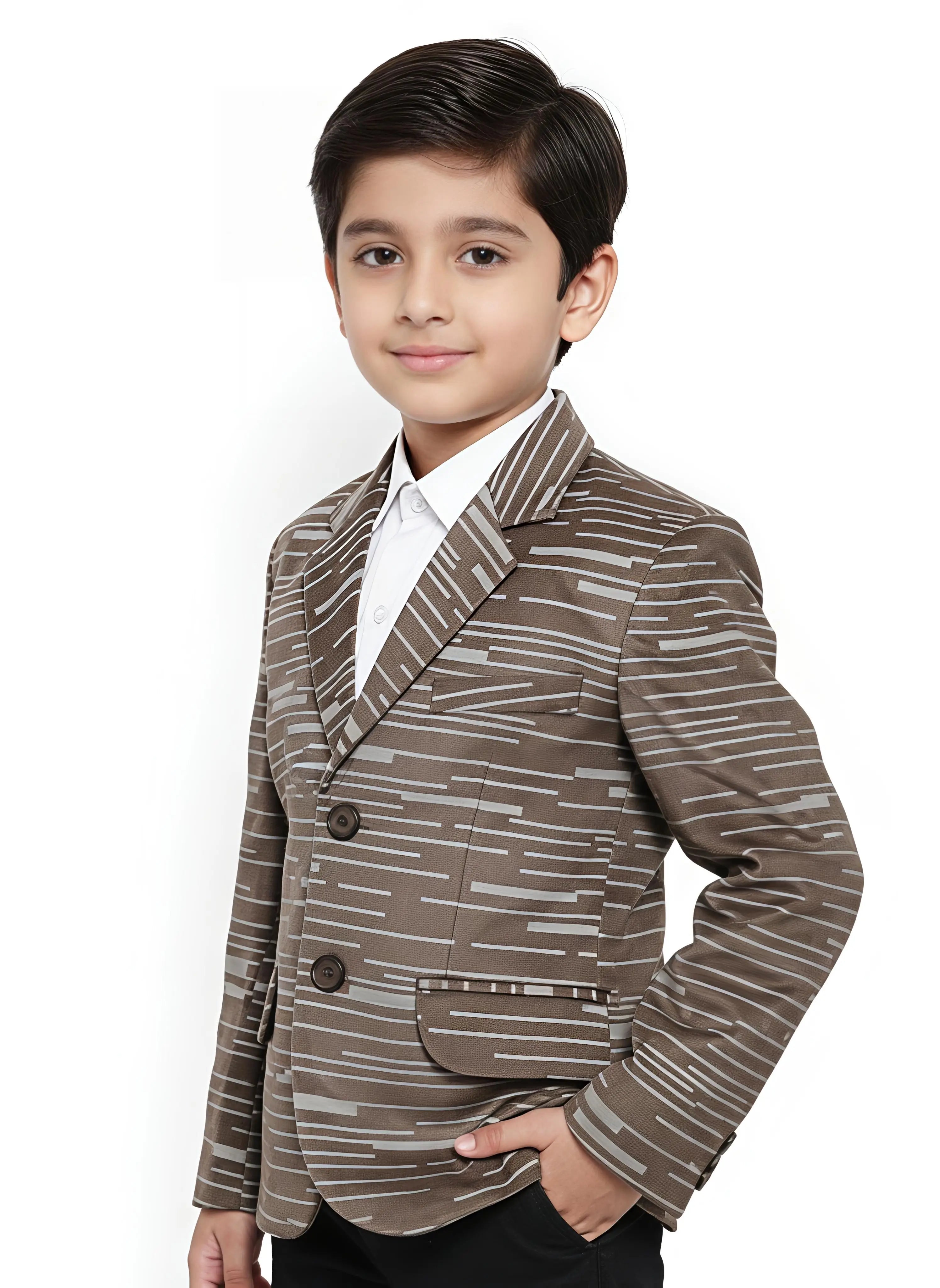 Boys Premium Textured Casual Coat