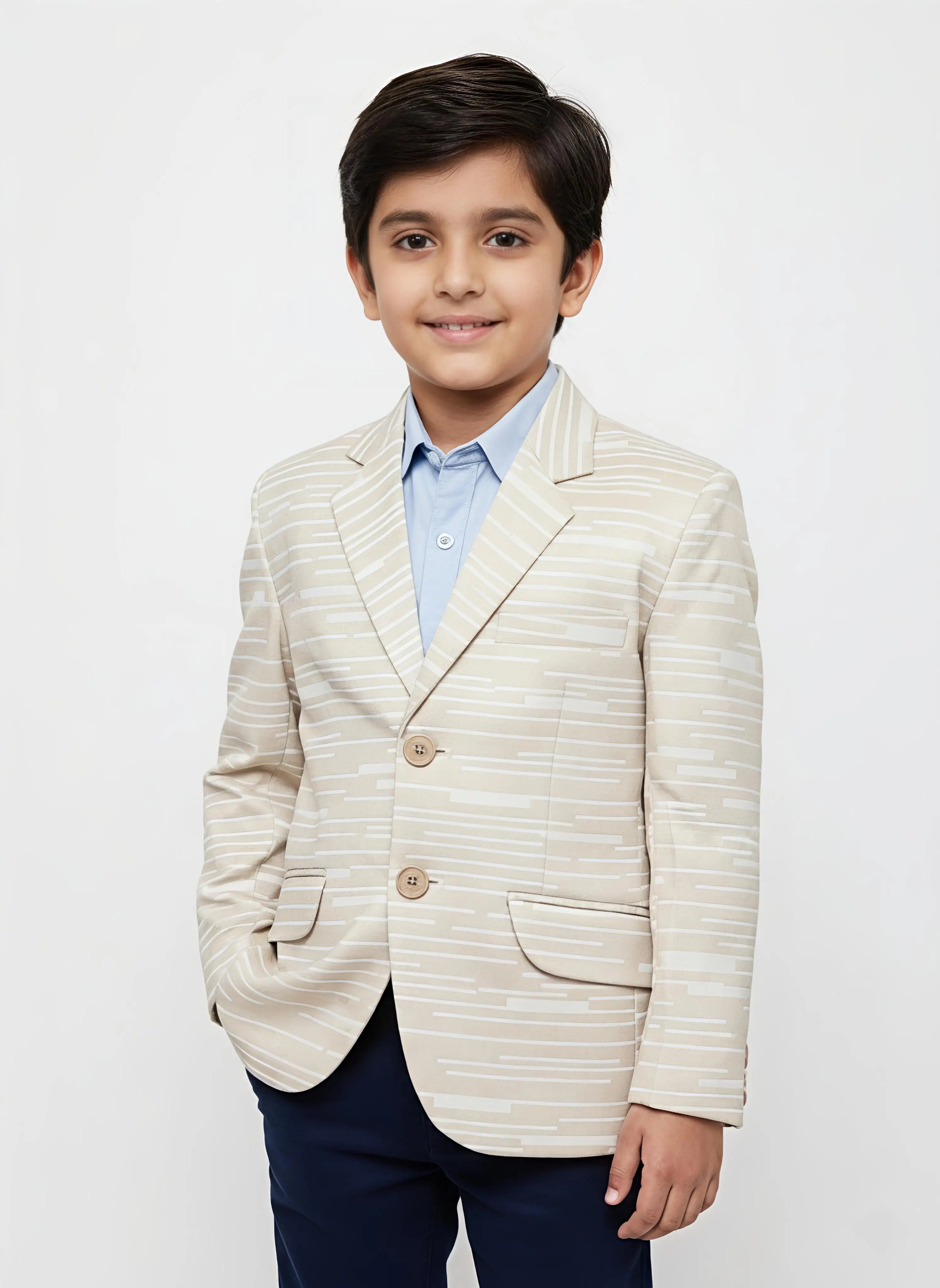 Boys Premium Textured Casual Coat