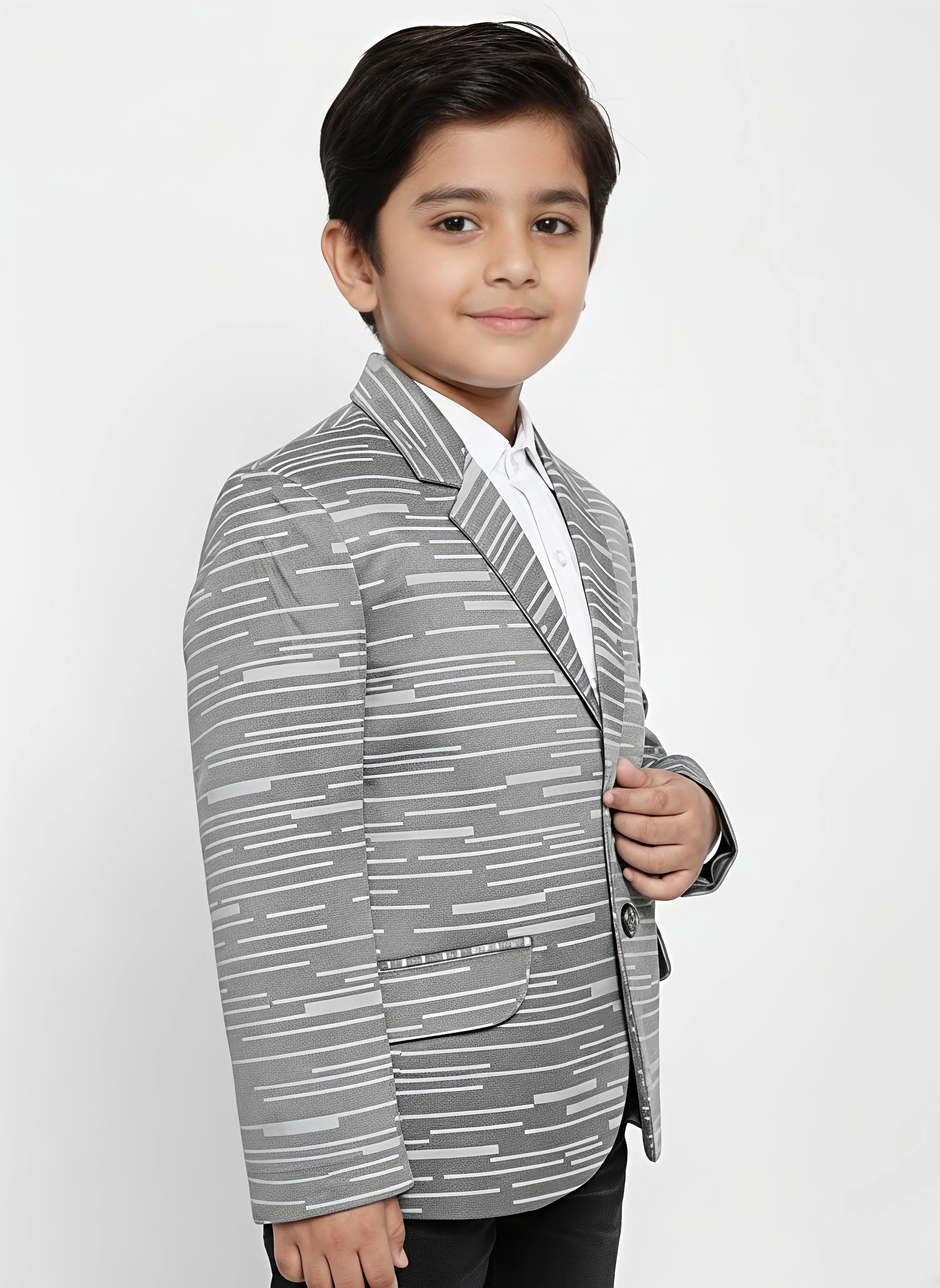 Boys Premium Textured Casual Coat