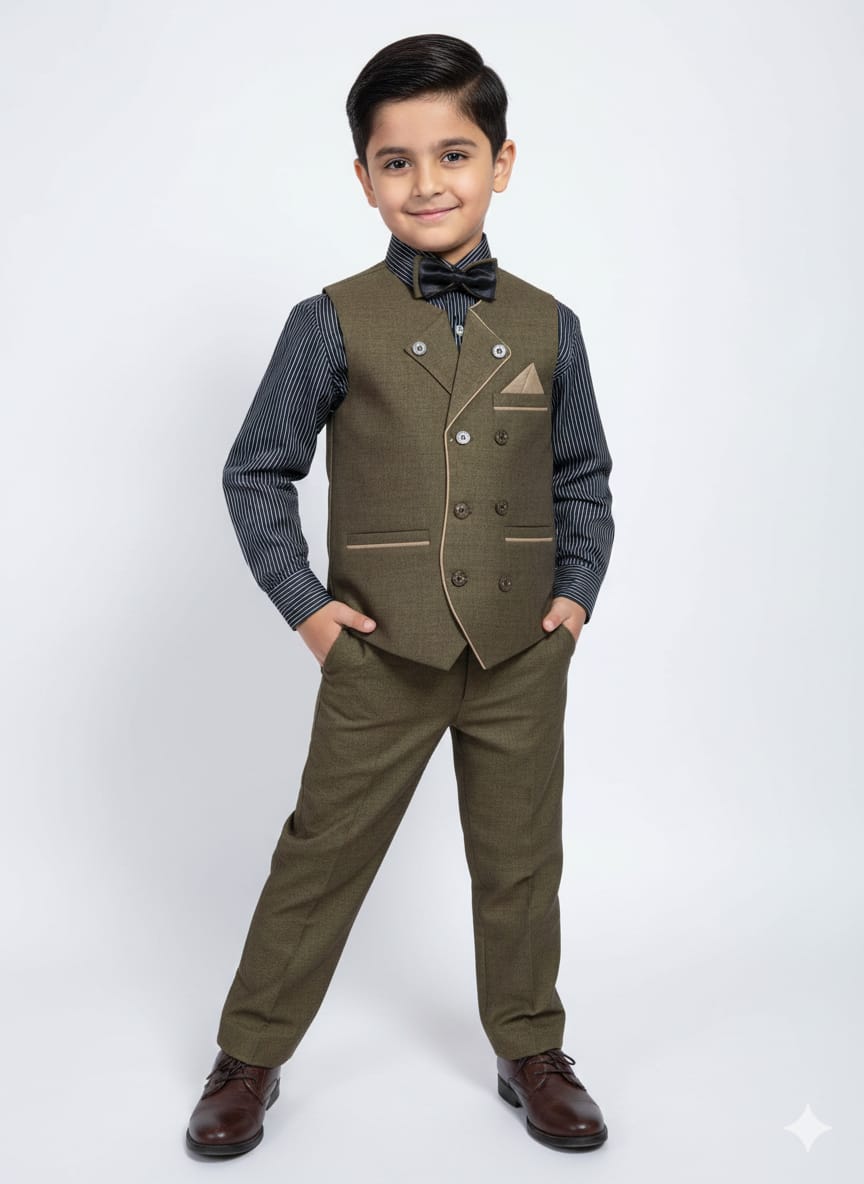 Elegant Two-Piece Waistcoat Suit